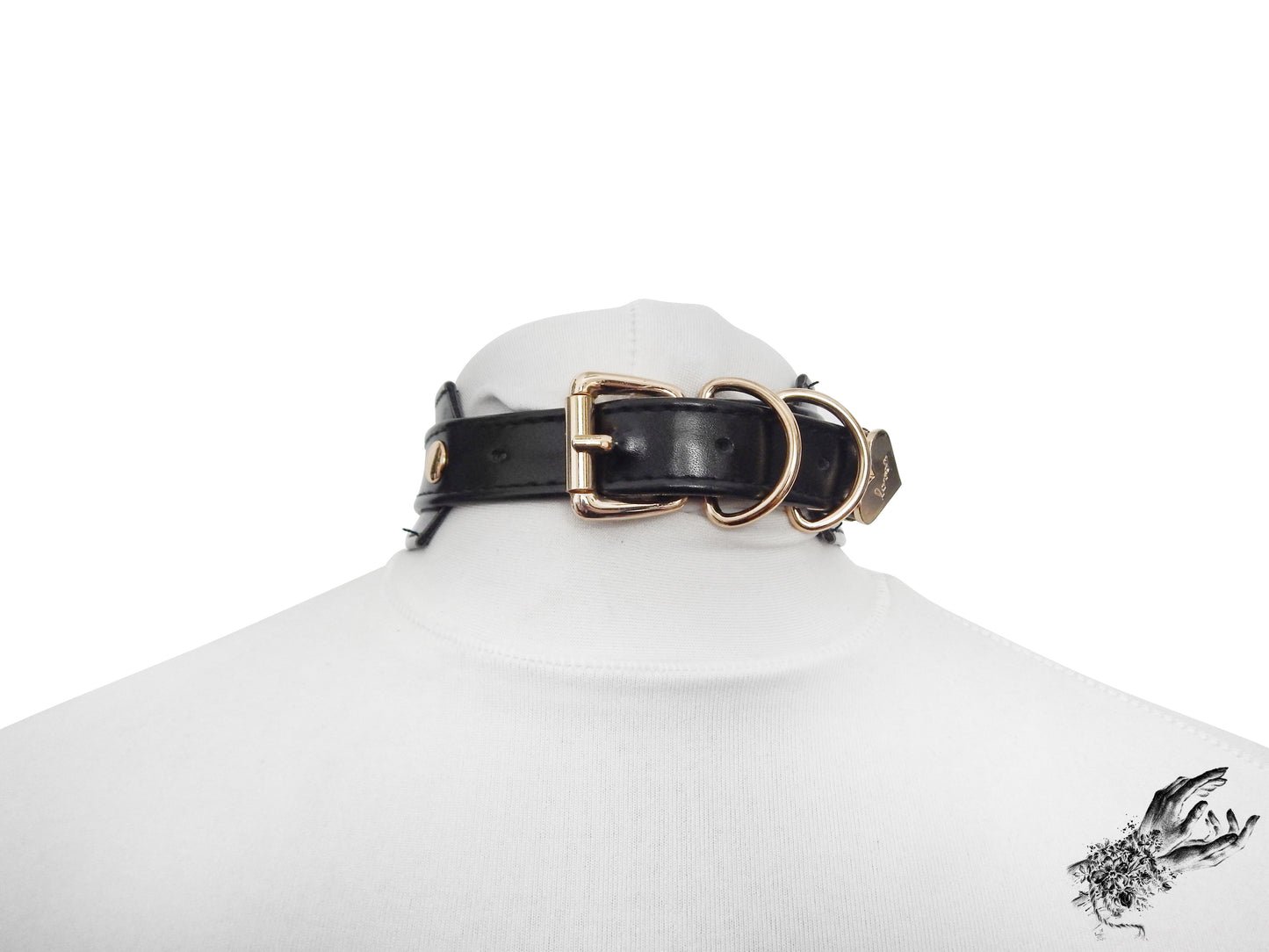 Black and Gold Chunky O Ring Choker - {{variant_title}}