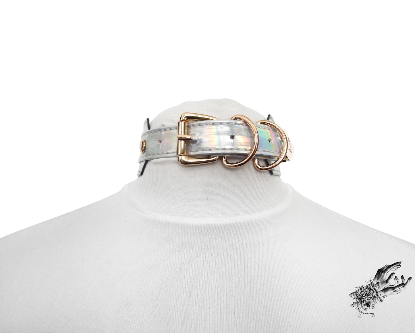 Holographic Silver and Gold Chunky O Ring Choker - {{variant_title}}
