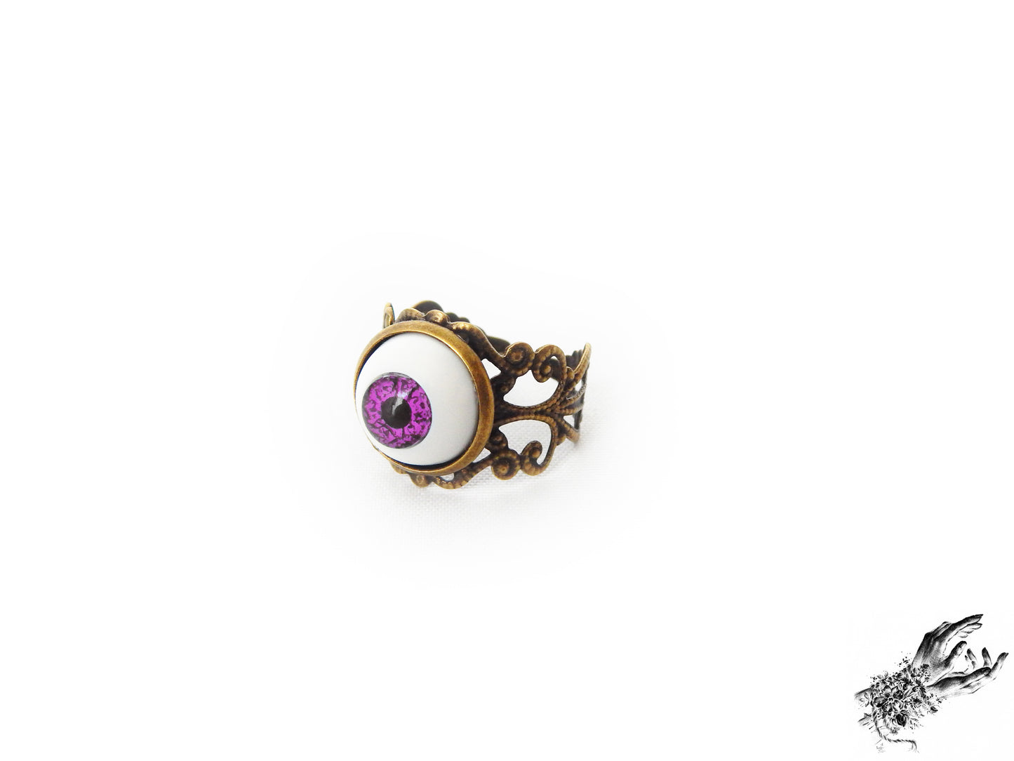 Antique Bronze Eyeball Ring - 8th Sin