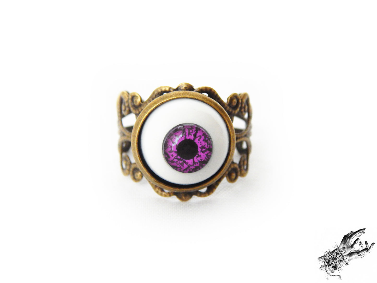 Antique Bronze Eyeball Ring - 8th Sin
