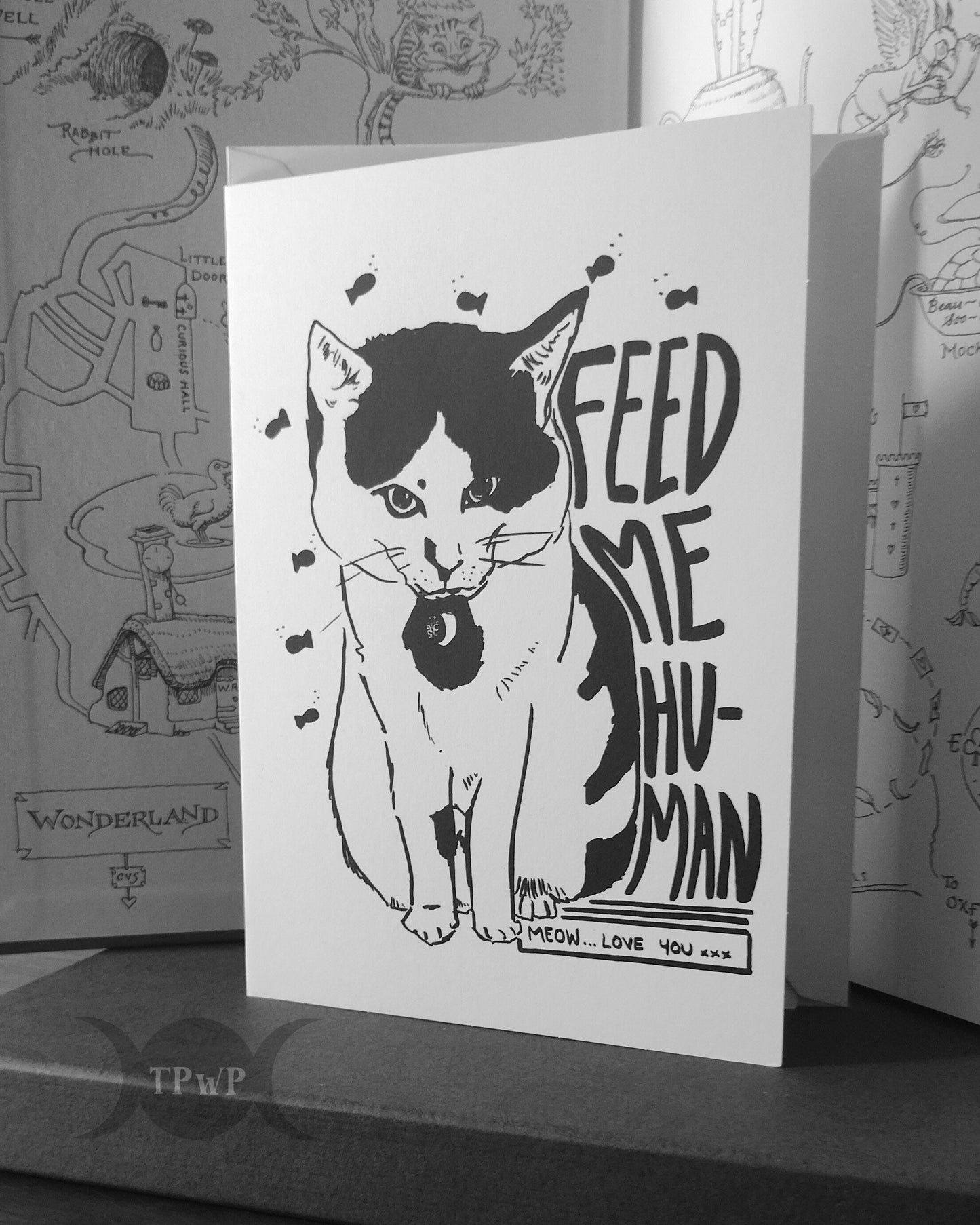 ‘Feed me Human’ Greeting card - {{variant_title}}