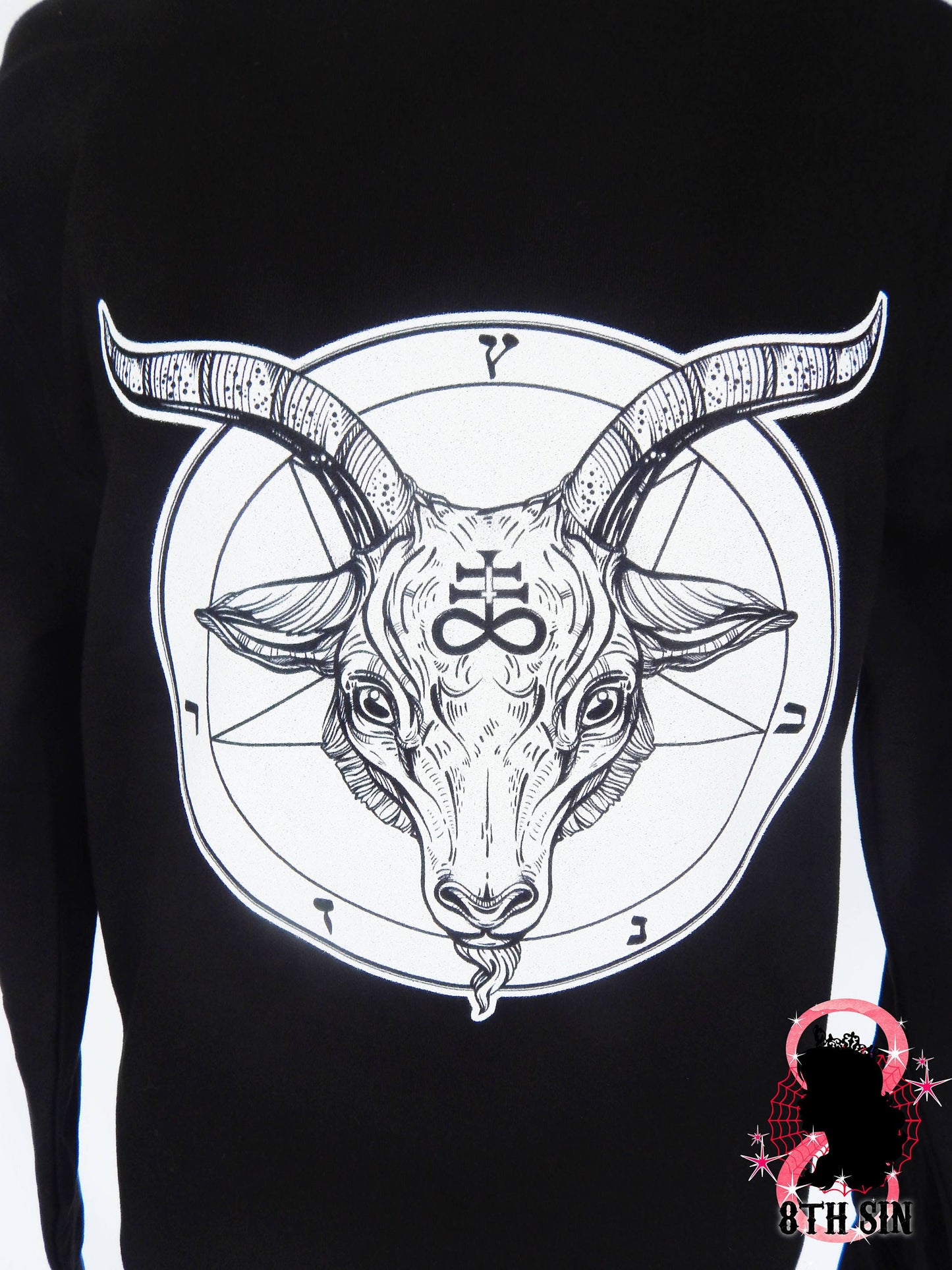 Black Baphomet Sweatshirt - 8th Sin