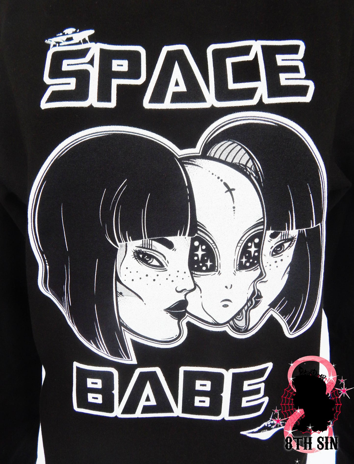 Black Space Babe Sweatshirt - 8th Sin