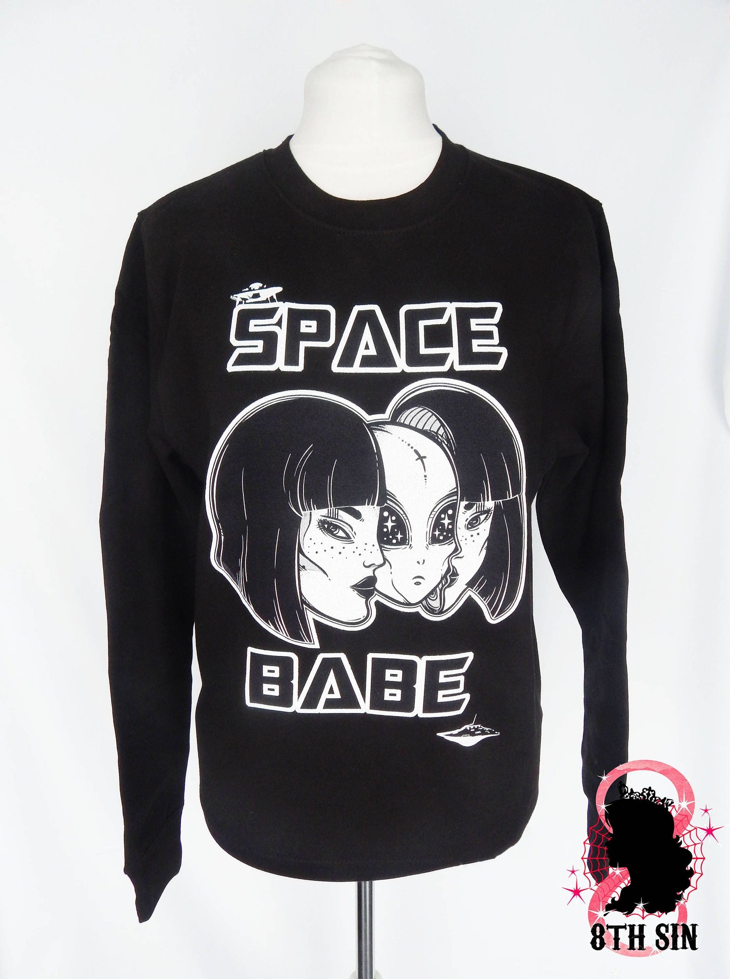 Black Space Babe Sweatshirt - 8th Sin