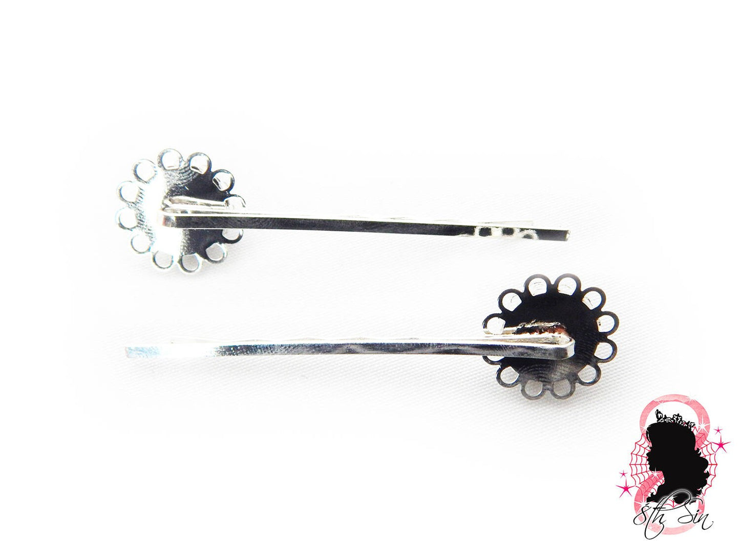 Antique Silver Eyeball Hair Slides - 8th Sin