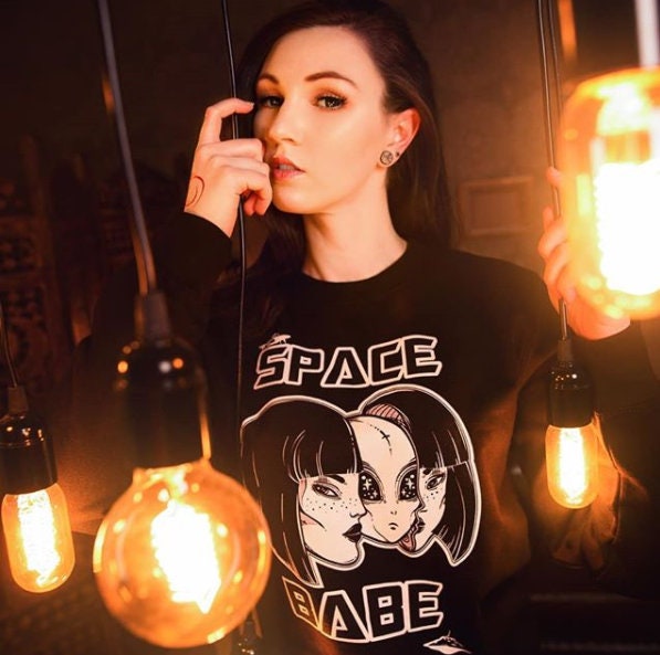 Black Space Babe Sweatshirt - 8th Sin