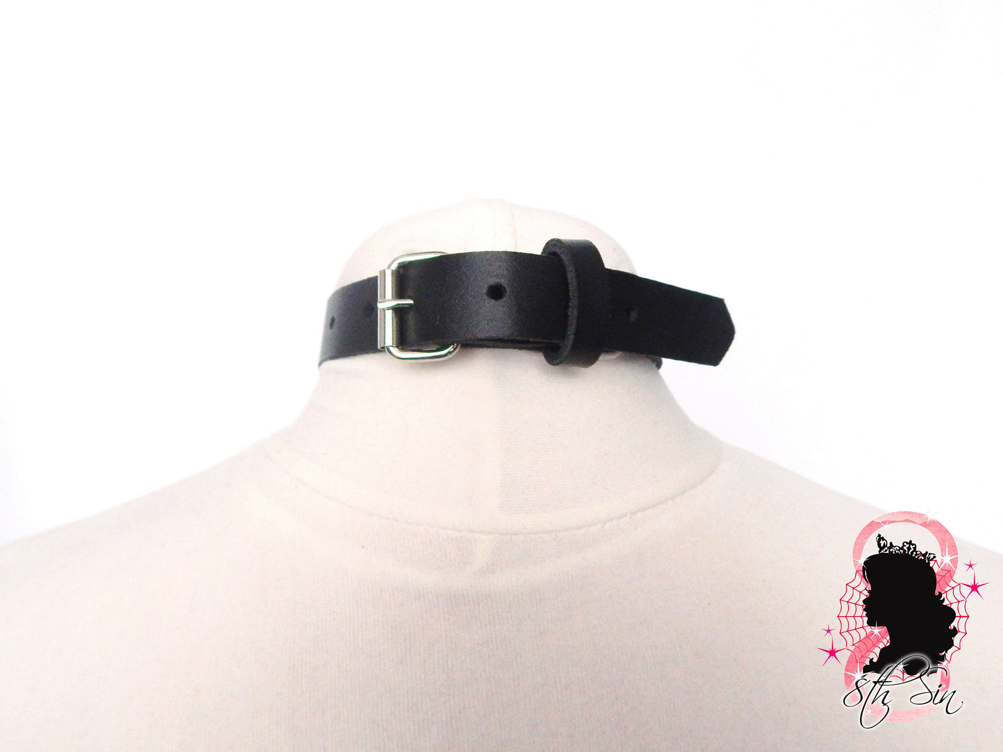 Black Bound Heart Ring Choker - 8th Sin