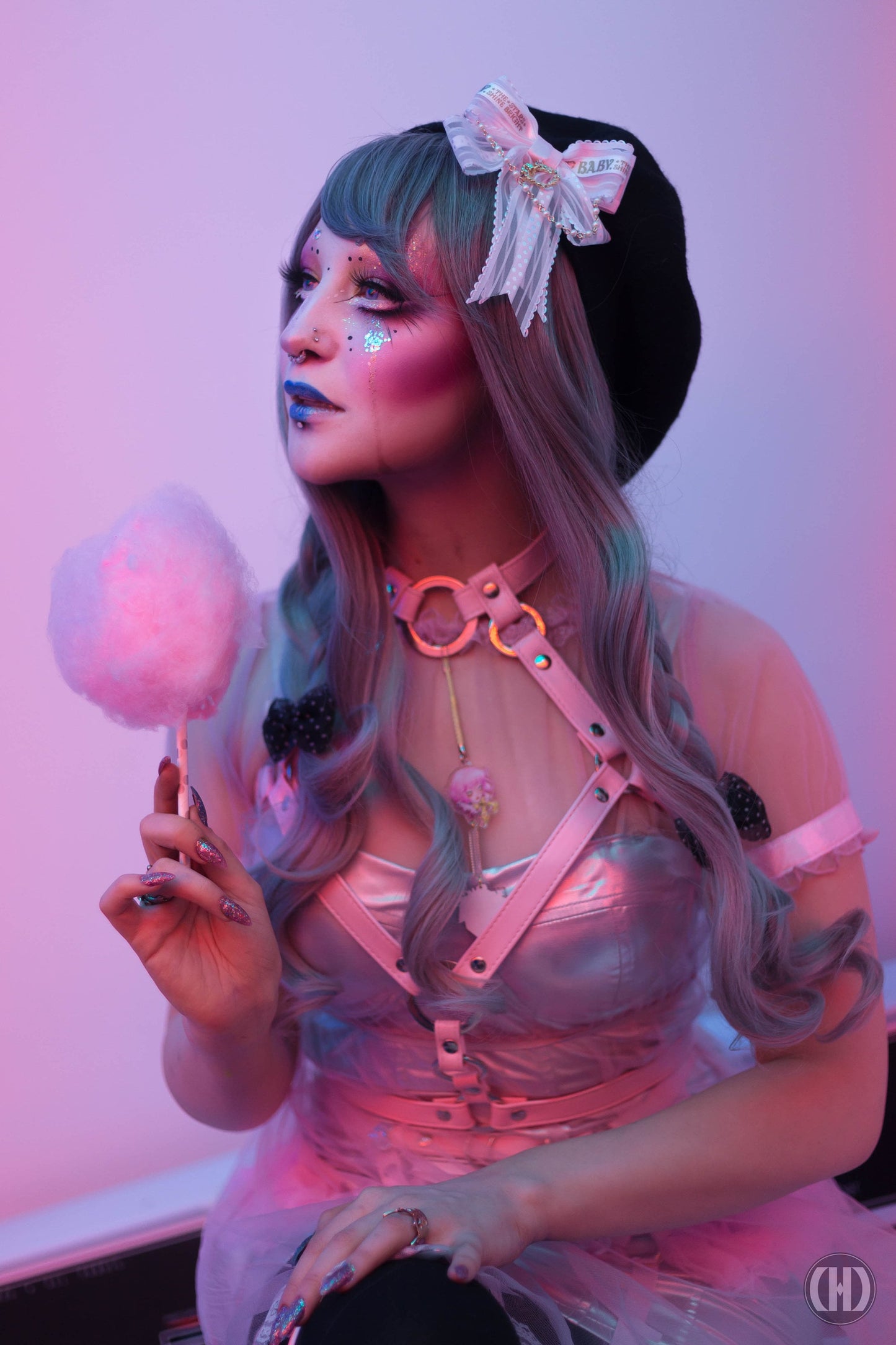 Pink Vegan Leather O Ring Harness - 8th Sin