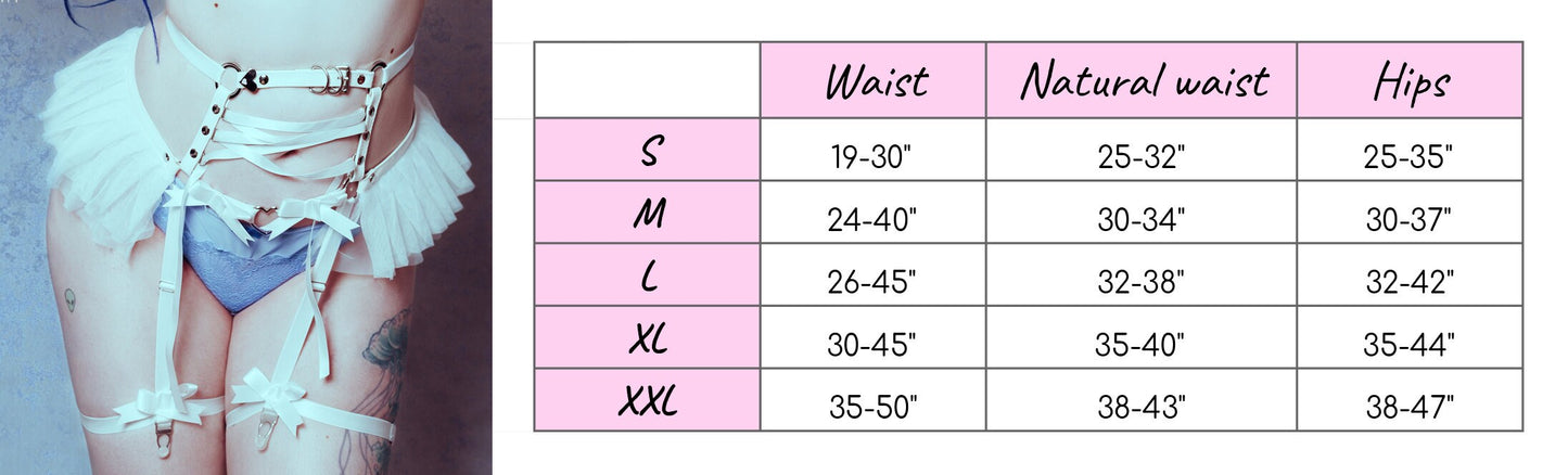 White Vegan Leather Corset Garter Belt - {{variant_title}}