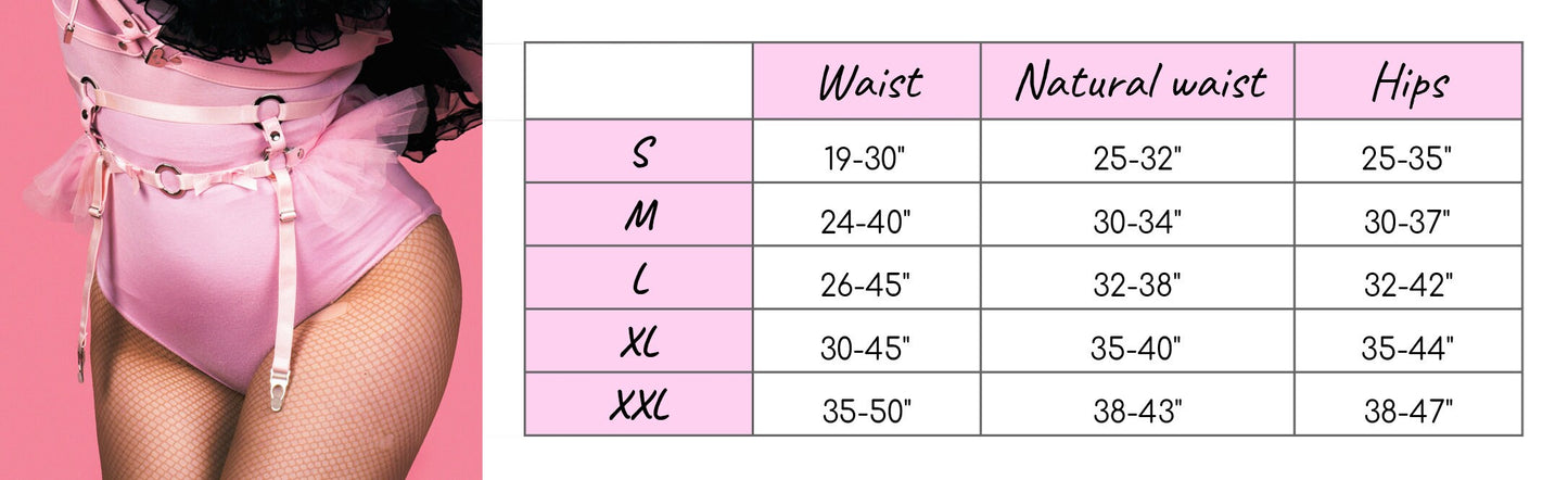 Pink Vegan Leather O Ring Garter Belt - {{variant_title}}