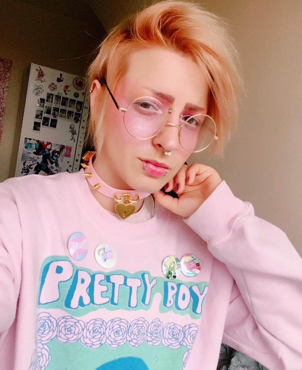 Pink and Gold Studded Heart Padlock Choker with Key - {{variant_title}}