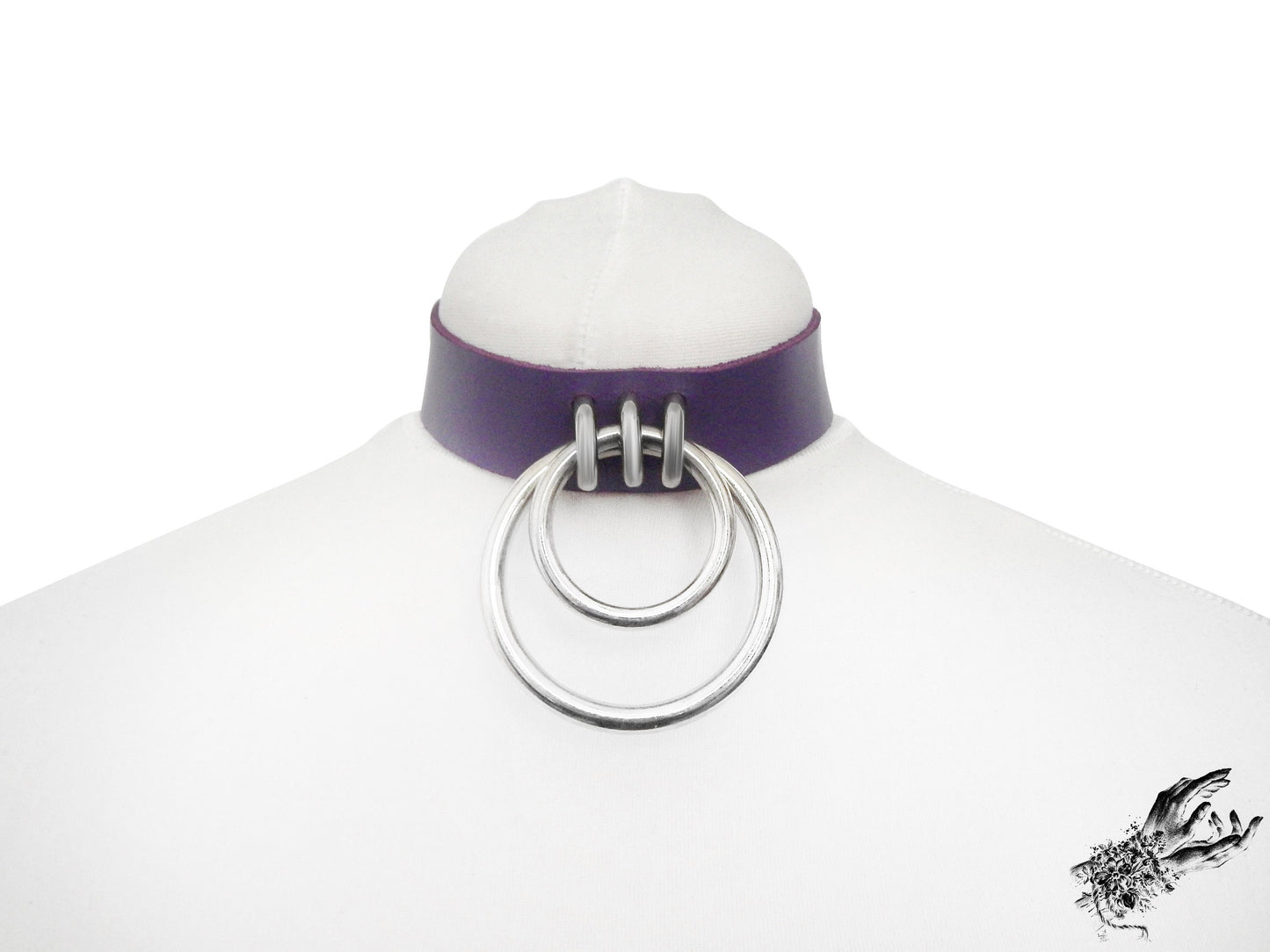 Purple Double O Ring Choker