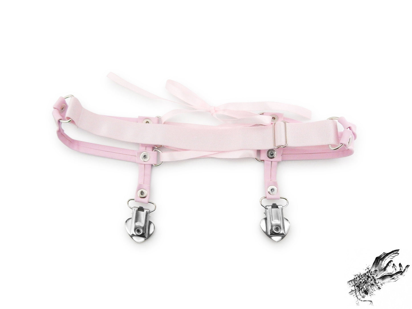 Pink Corset Lacing Garter - 8th Sin