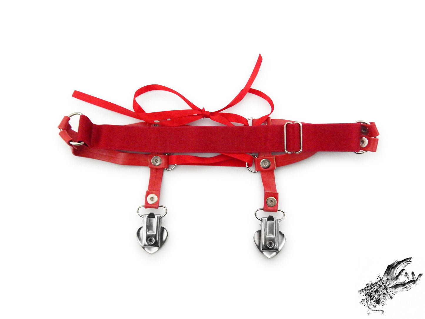 Red Corset Lacing Garter