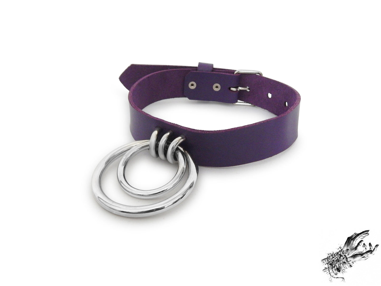 Purple Double O Ring Choker