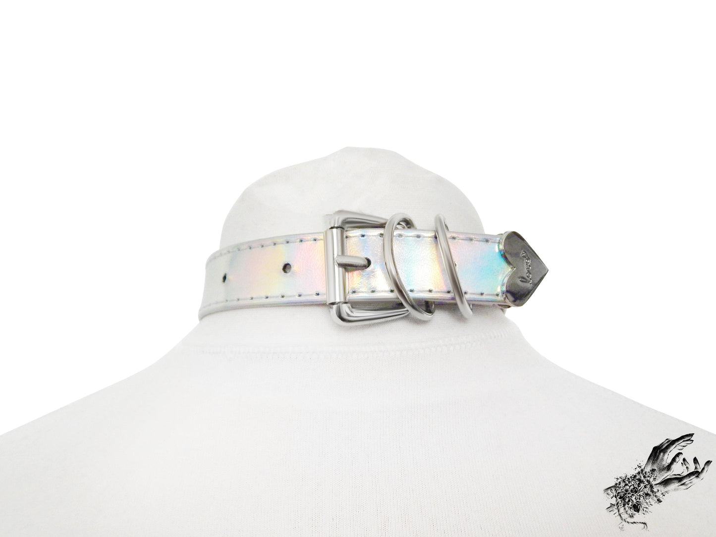 Holographic Silver O Ring Choker - {{variant_title}}