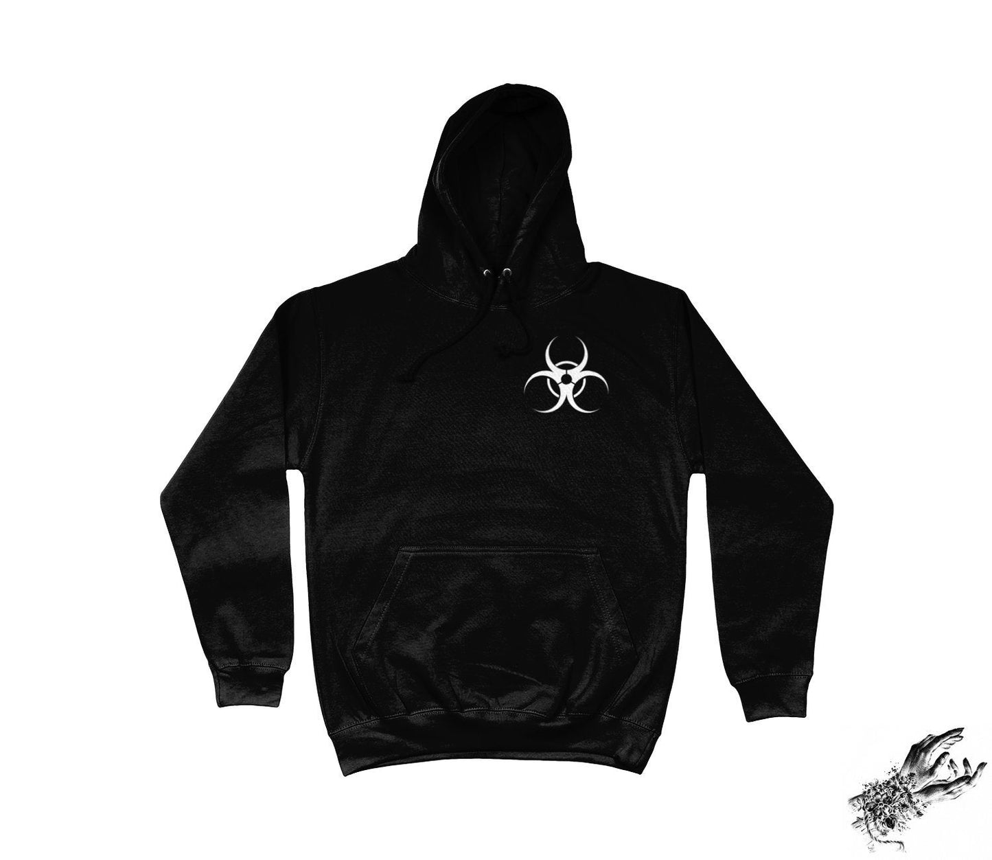 Black Cyberpunk Warning Hoodie - 8th Sin