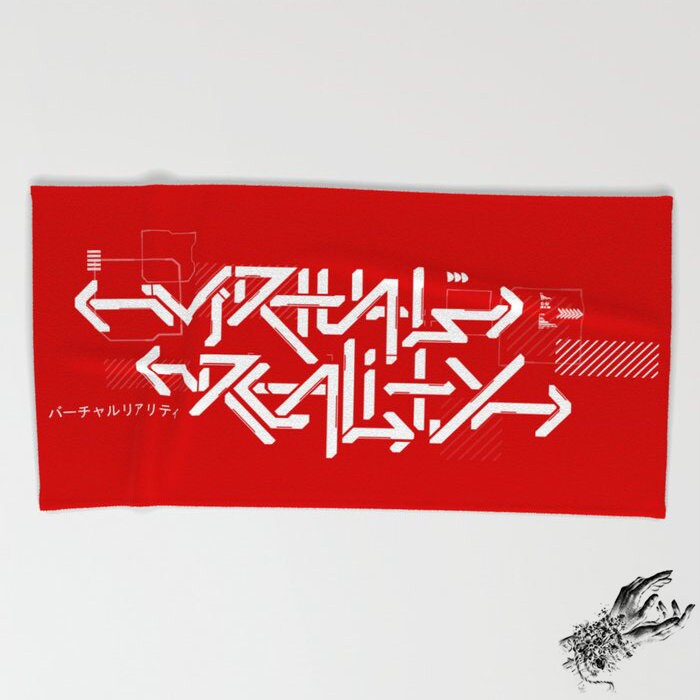 Red Virtual Reality Gym Towel - {{variant_title}}