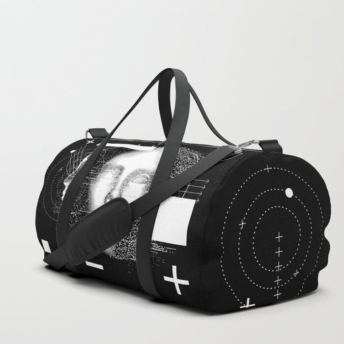 Black Cyberpunk Face Duffle Bag - {{variant_title}}