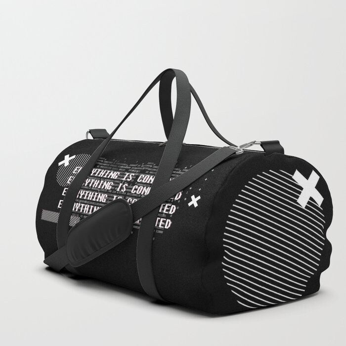 Black Everything is Connected Duffle Bag - 8th Sin