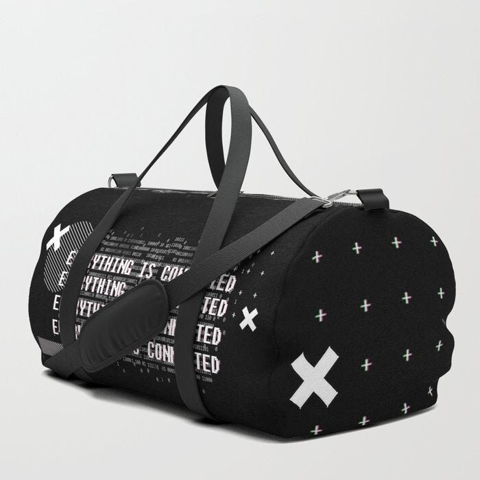 Black Everything is Connected Duffle Bag - 8th Sin