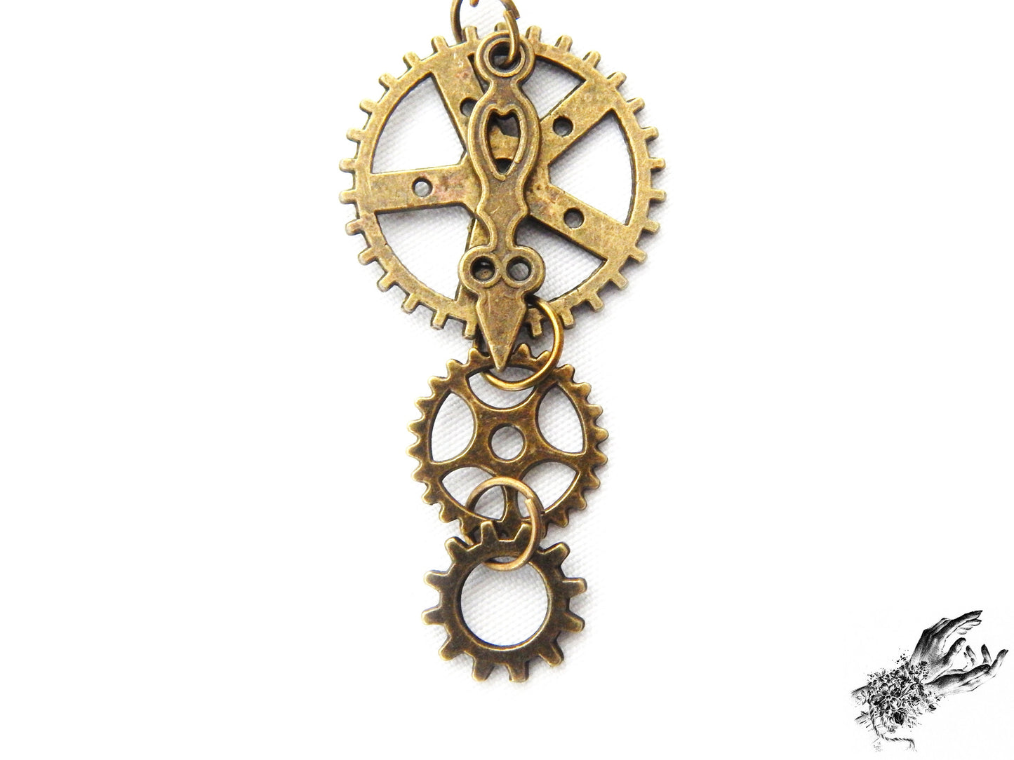 Antique Bronze Gear Earrings - {{variant_title}}