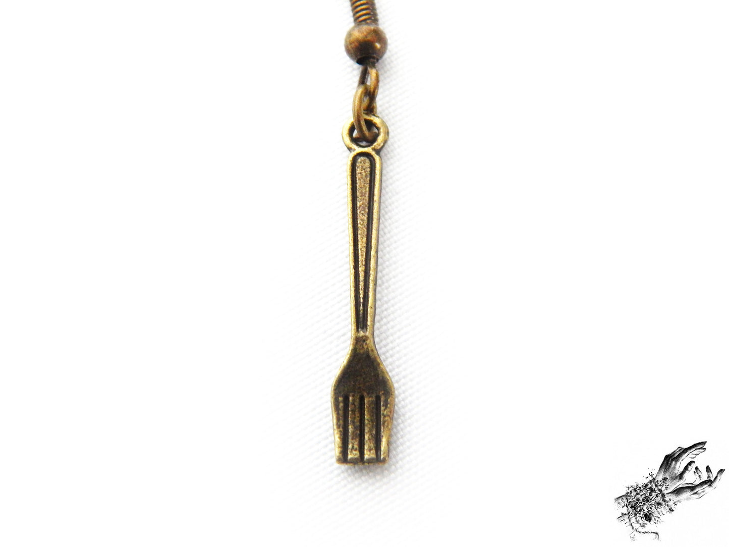 Antique Bronze Cutlery Earrings - 8th Sin