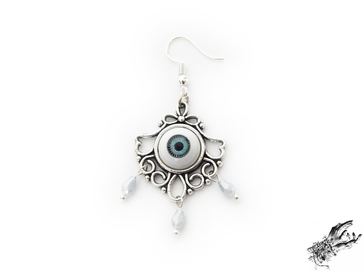 Antique Silver Tears of Persephone Earrings - 8th Sin