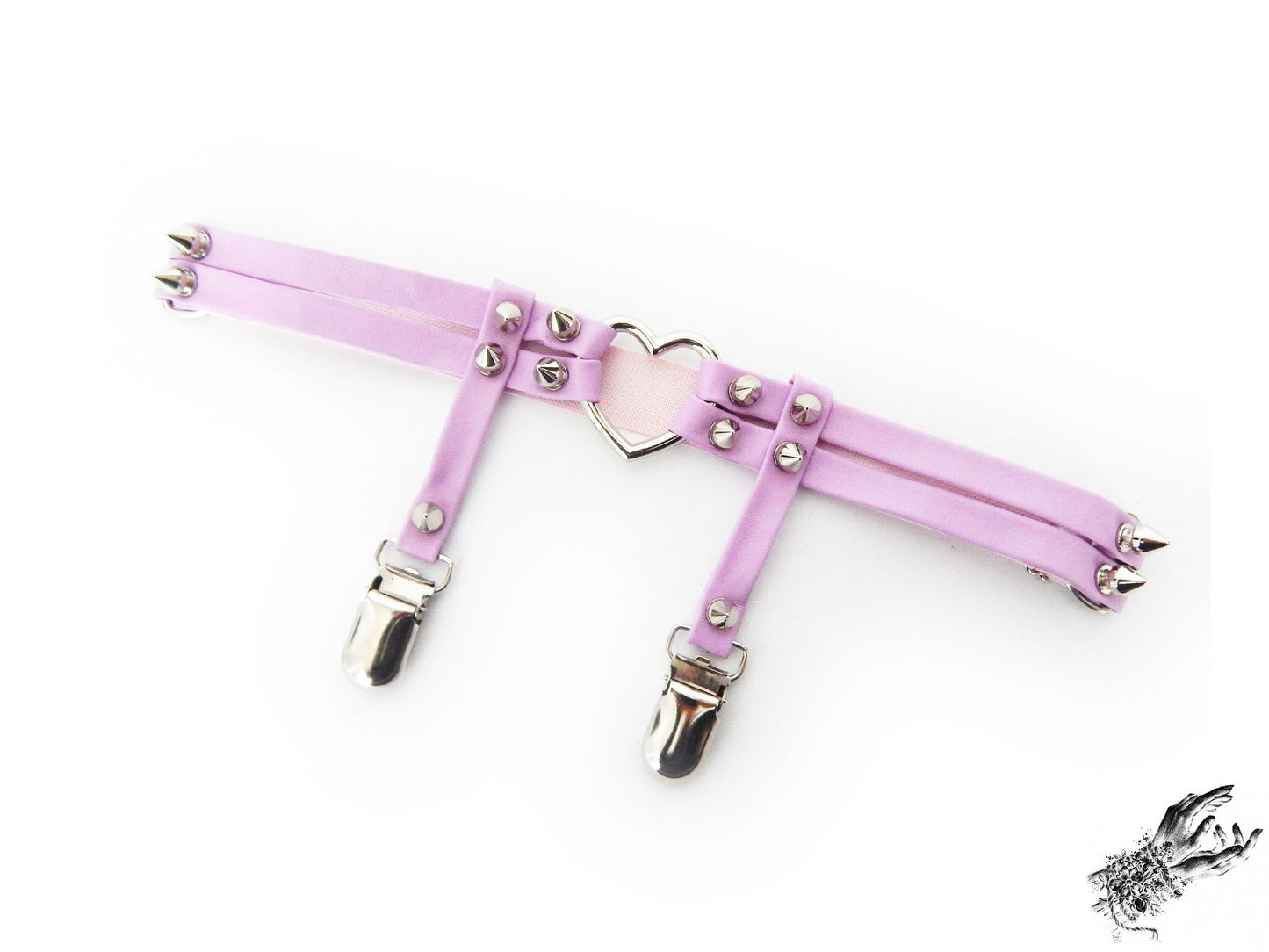 Lilac Heart Ring Garter,