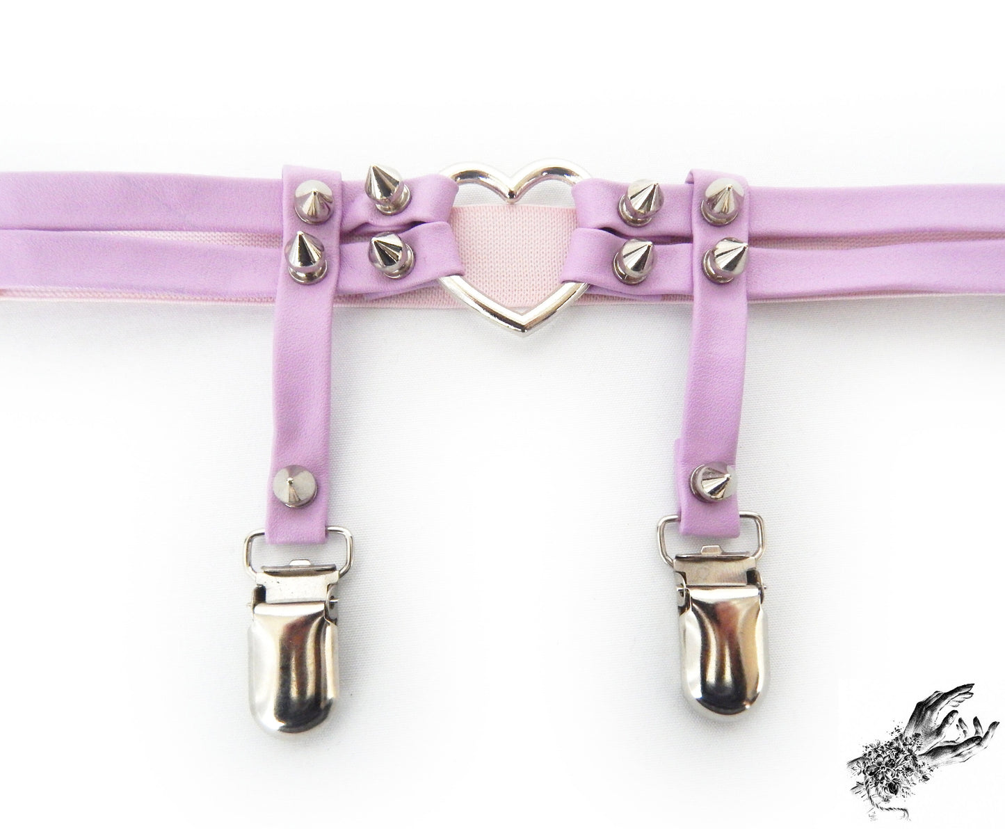 Lilac Heart Ring Garter,