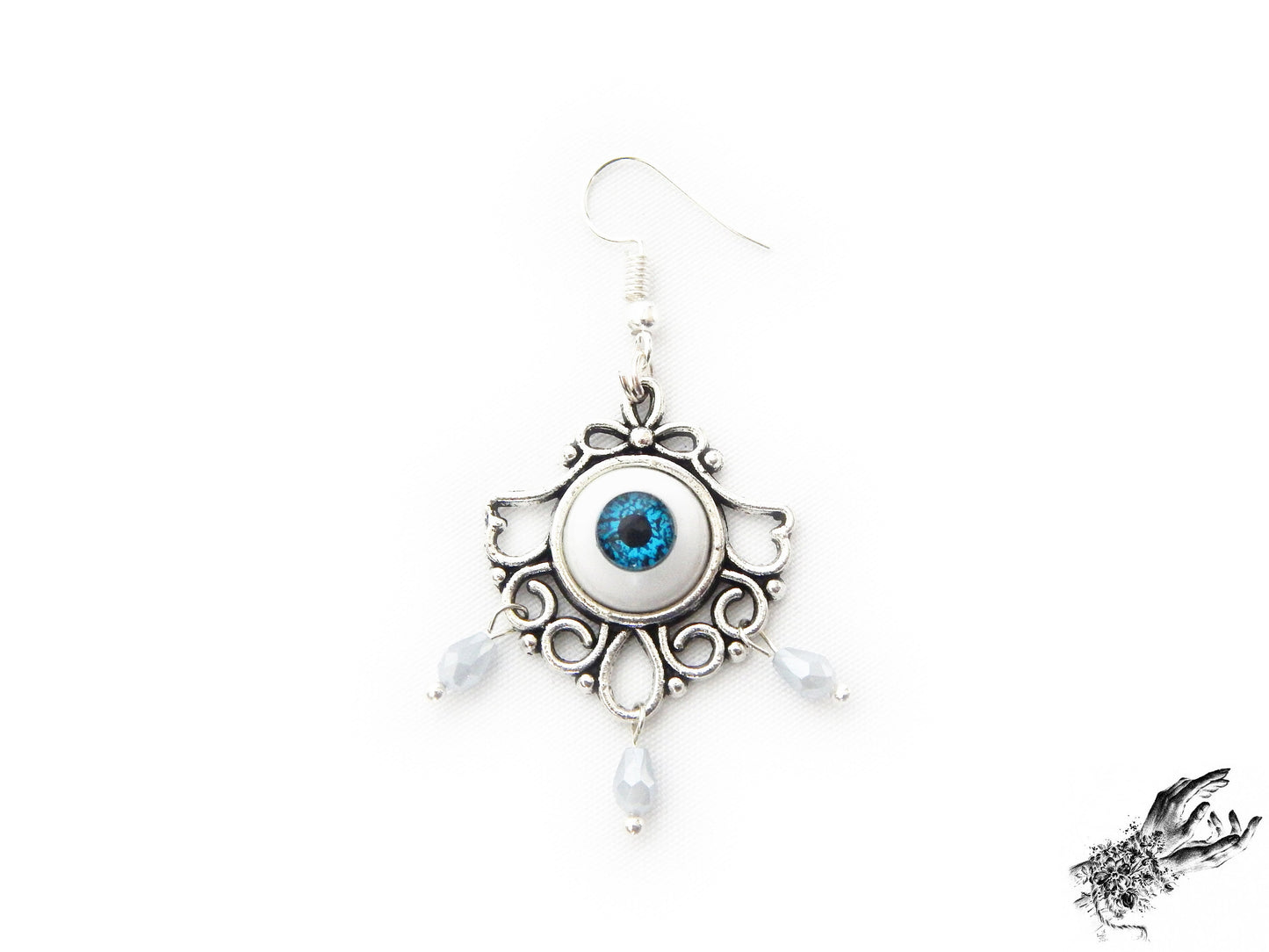 Antique Silver Tears of Persephone Earrings - 8th Sin