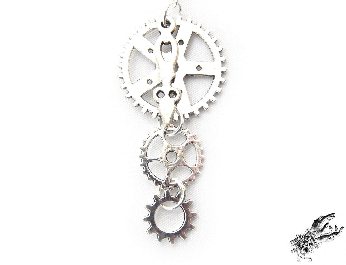 Antique Silver Gear Earrings - {{variant_title}}