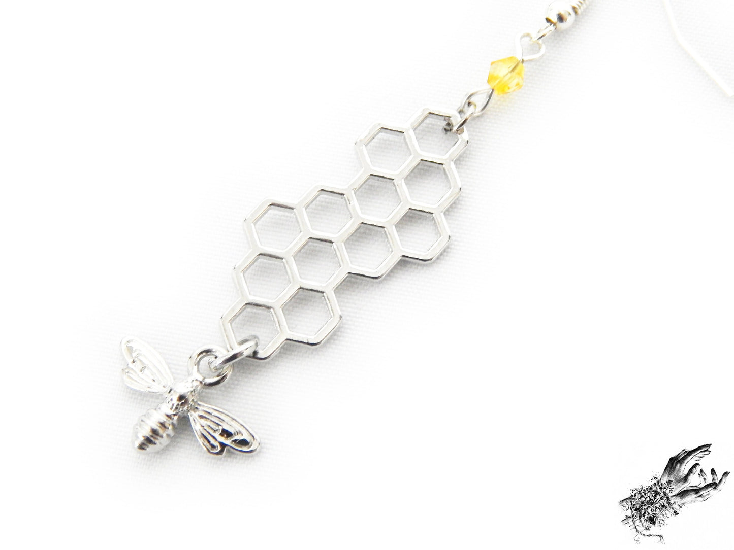 Antique Silver Honeycomb Earrings - {{variant_title}}