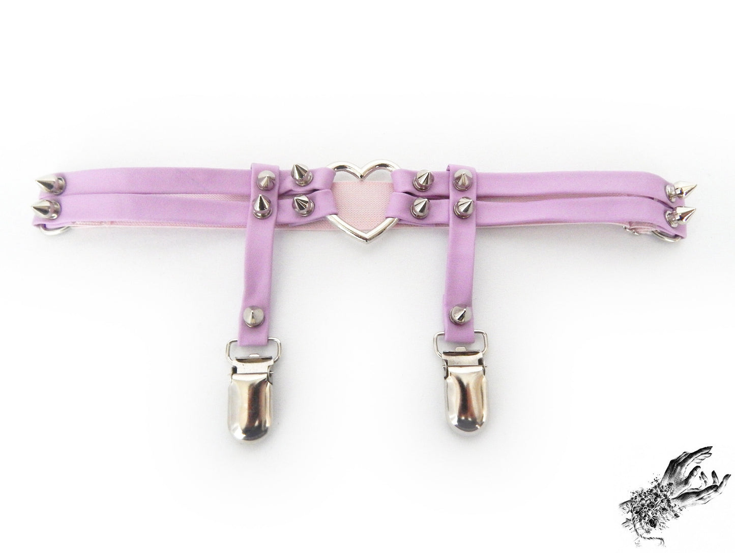 Lilac Heart Ring Garter,