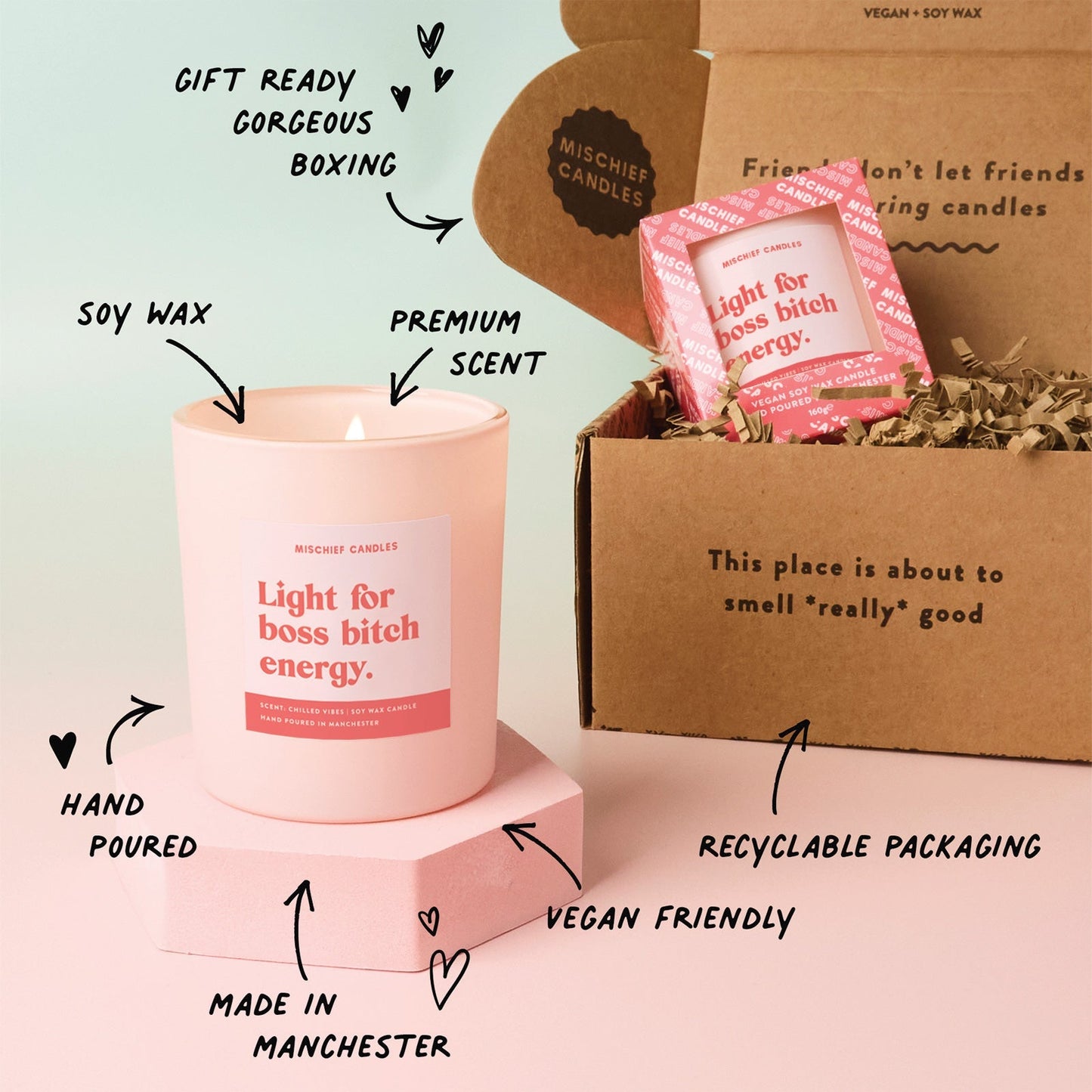 Light For Boss Bitch Energy Gift CEO Boss Entrepreneur New Job Candle - {{variant_title}}