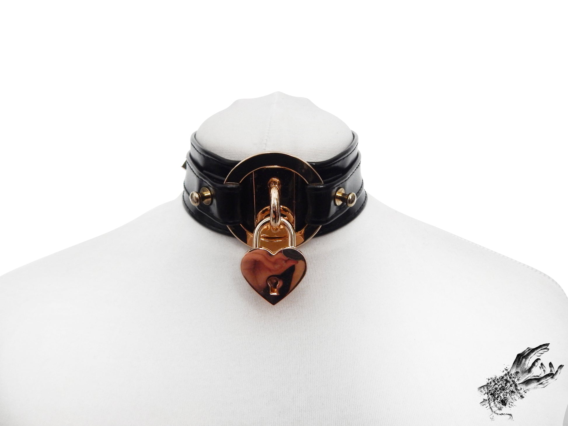 Black and Gold Chunky O Ring Choker - 8th Sin