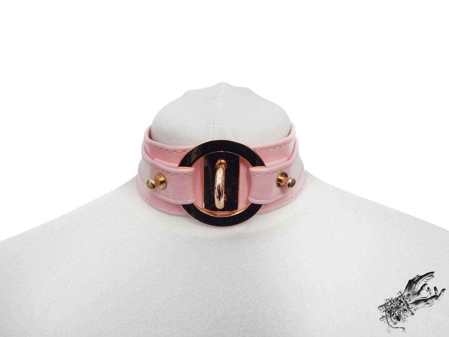 Pink and Gold Chunky O Ring Choker