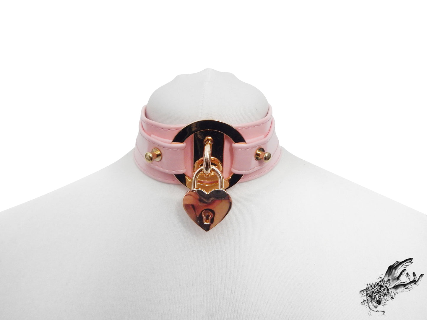 Pink and Gold Chunky O Ring Choker