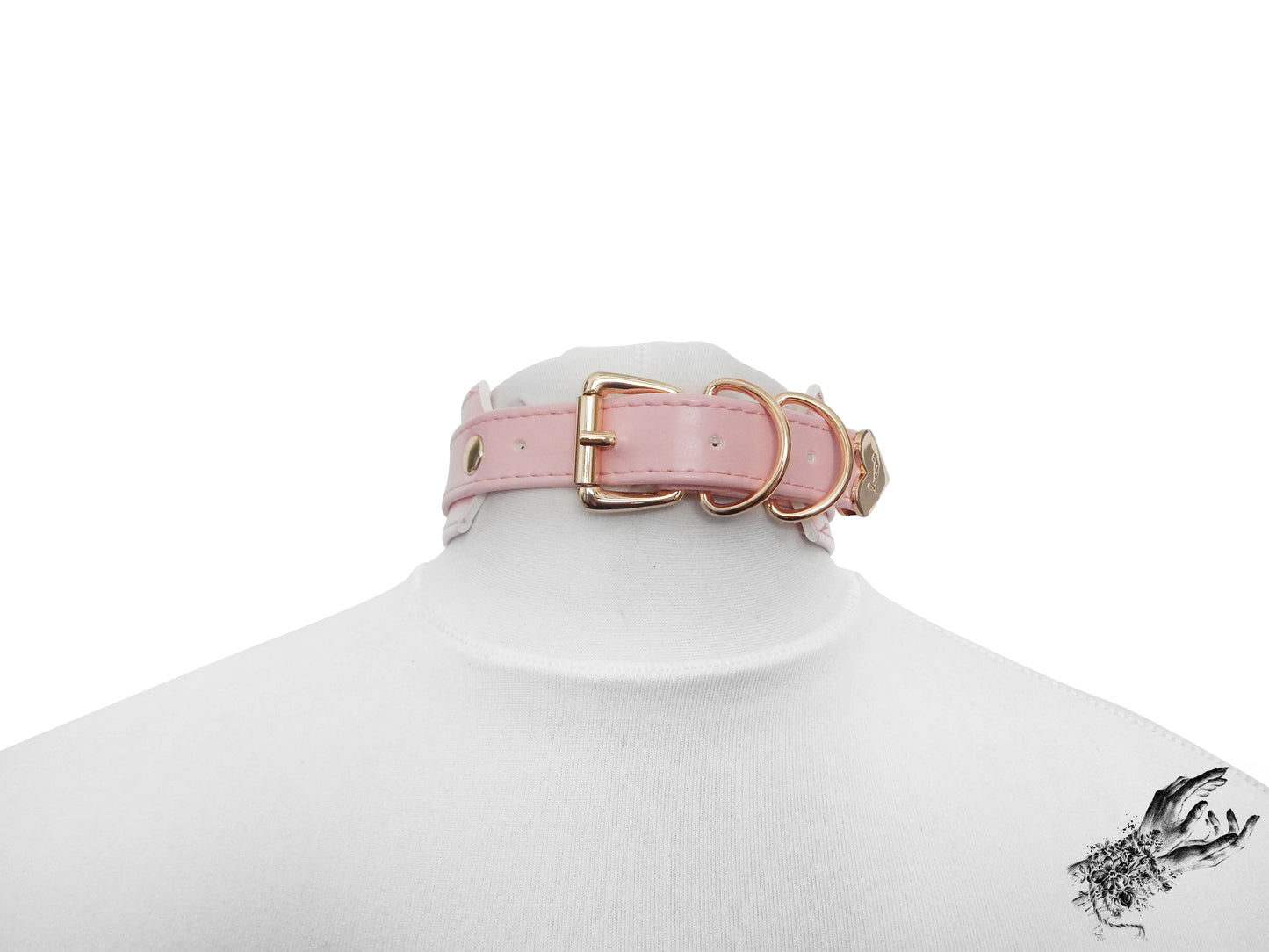 Pink and Gold Chunky O Ring Choker