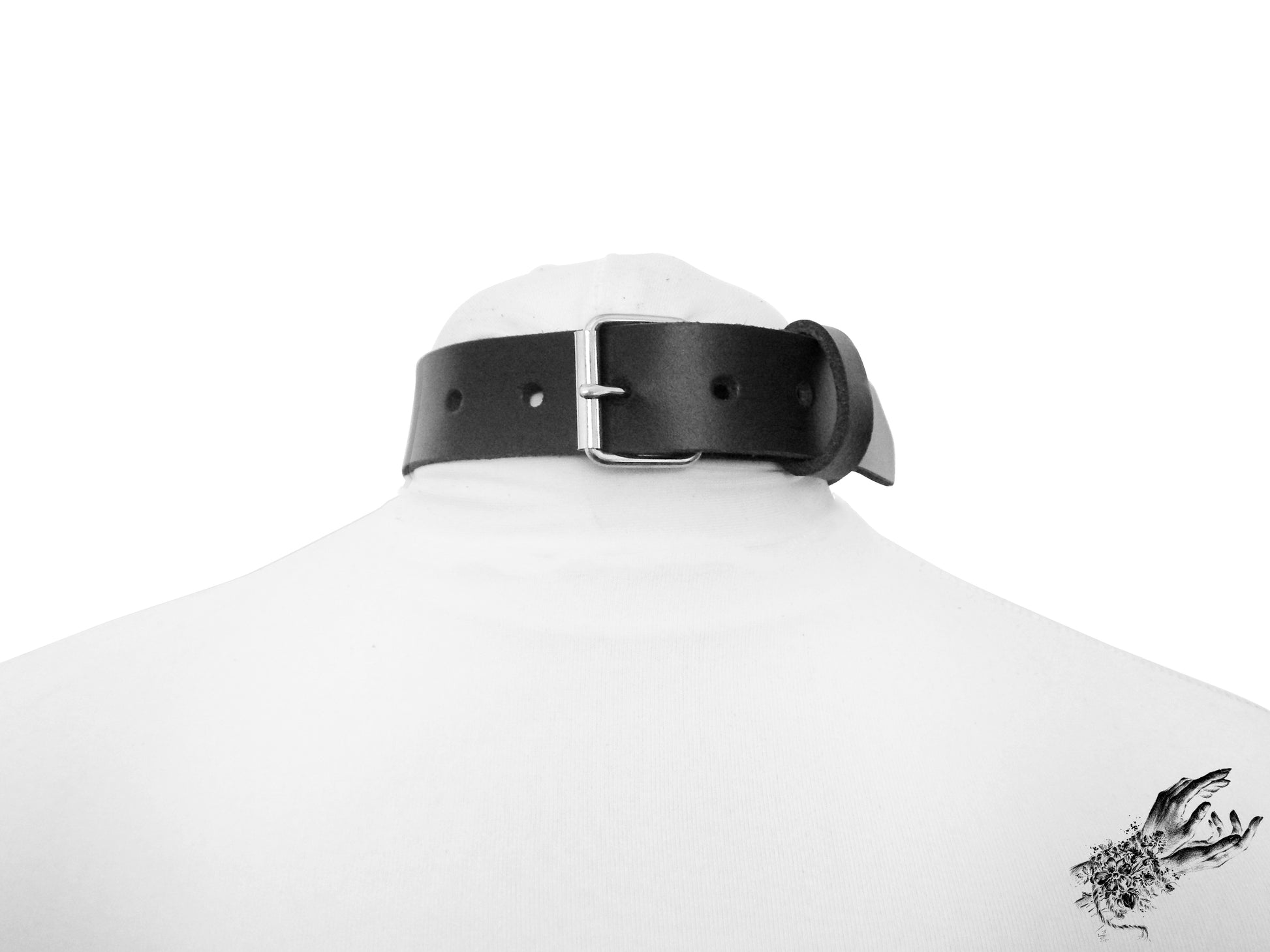 Black O Ring and Pentagram Choker - 8th Sin