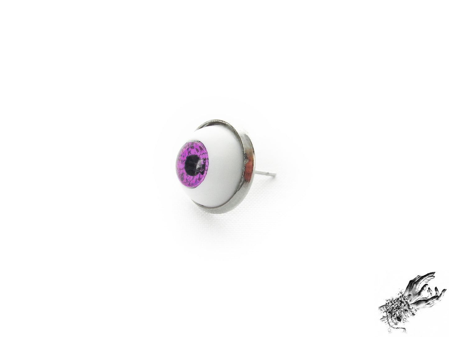 Antique Silver Eyeball Stud Earrings - 8th Sin
