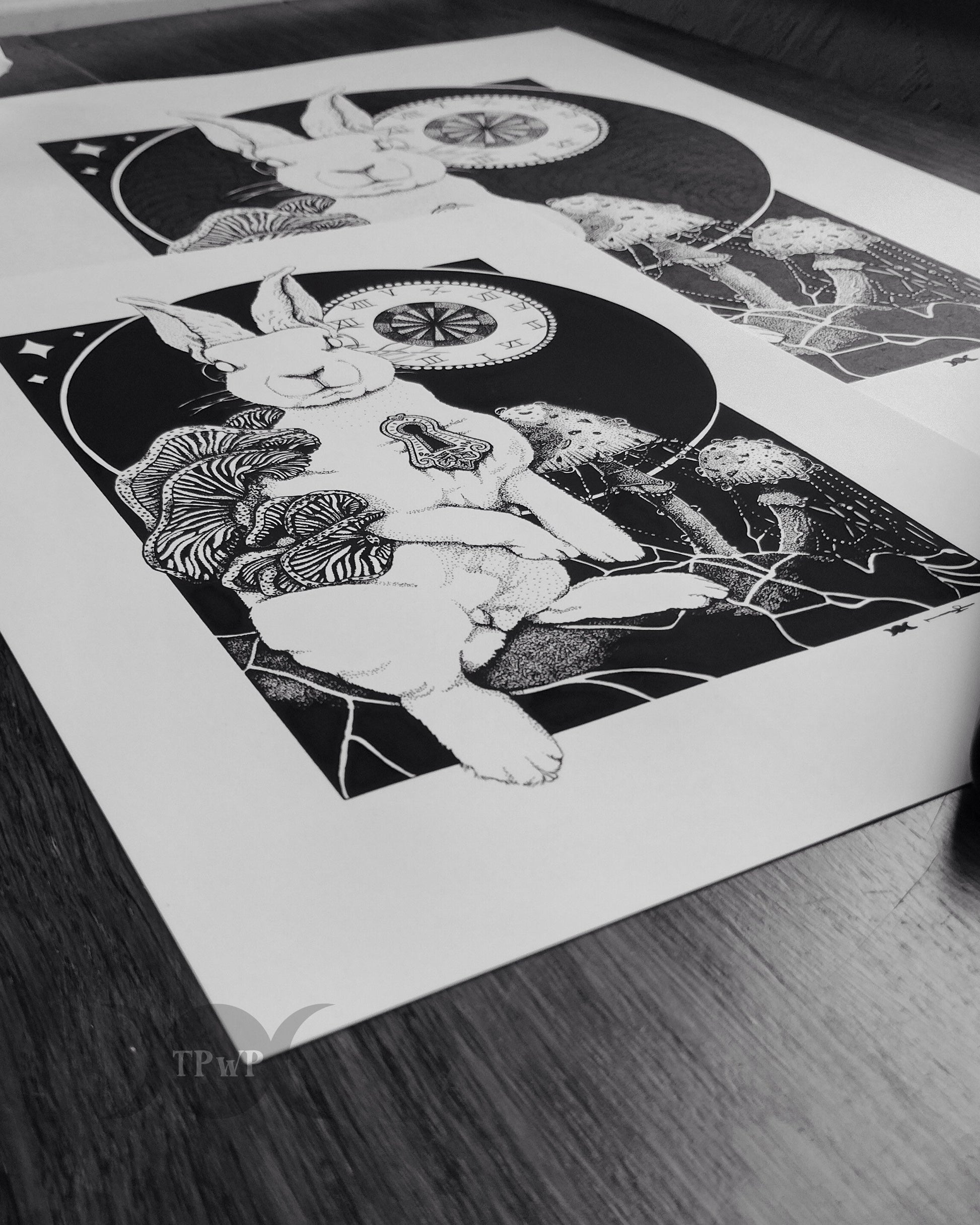 ‘Down The Rabbit Hole’ A4 Art Print - {{variant_title}}