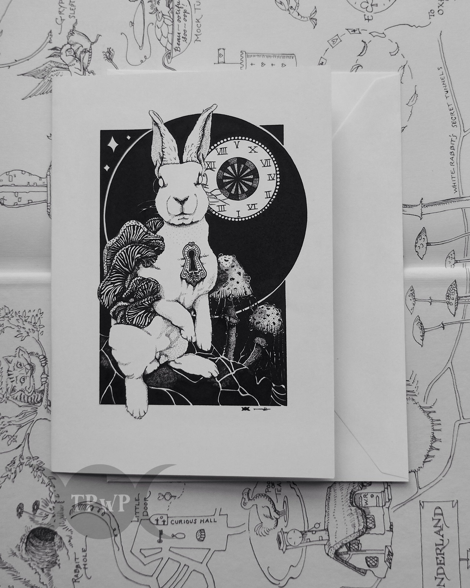 ‘Down the Rabbit Hole’ Greeting Card - {{variant_title}}