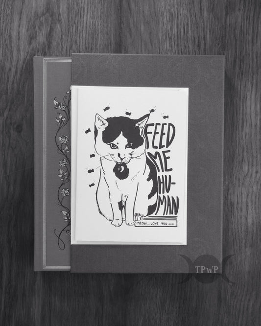‘Feed me Human’ Greeting card - {{variant_title}}