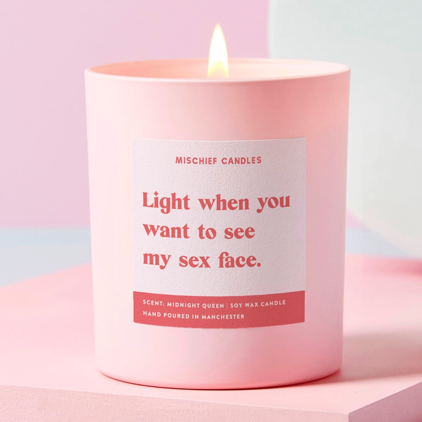 Funny Girlfriend Gift Light to See Sex Face Funny Candle - Chilled Vibes (Eucalyptus & Fresh Citrus) / 20cl - 160g Candle / Candle Only