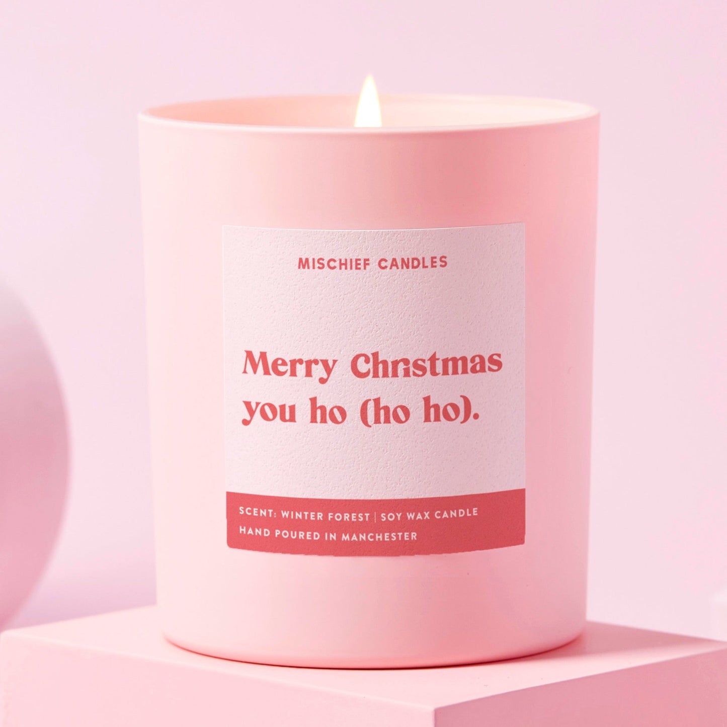 Funny Christmas Gift For Her Candle Ho Ho Ho - Chilled Vibes (Eucalyptus & Fresh Citrus) / 20cl - 160g Candle / Candle Only