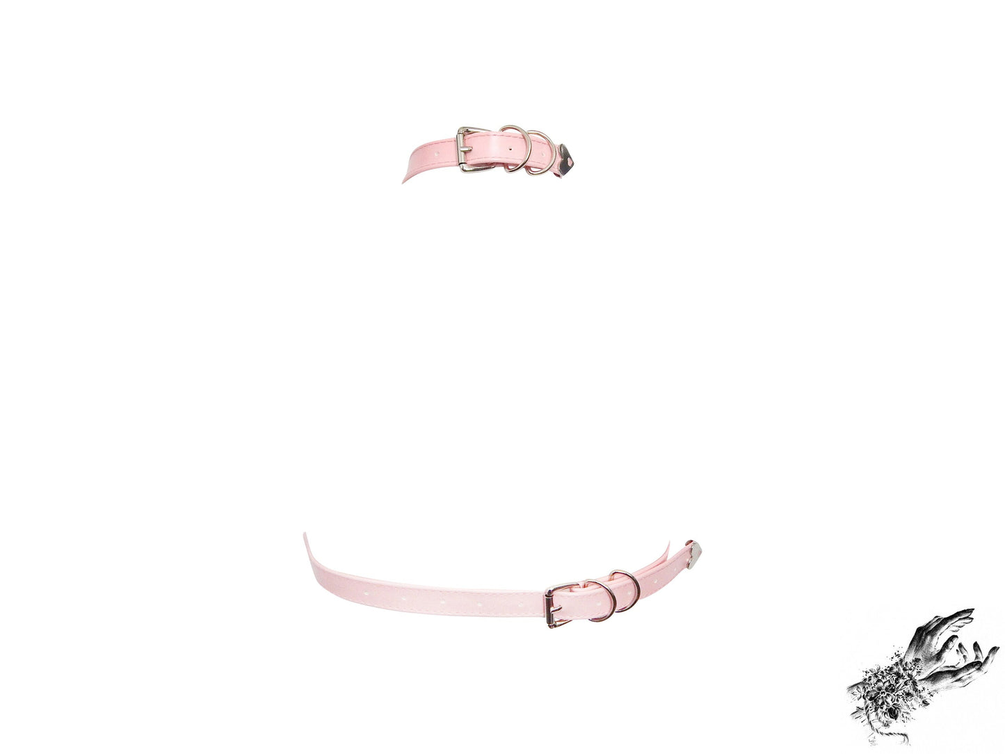 Pink Vegan Leather D Ring Harness Bra - SALE