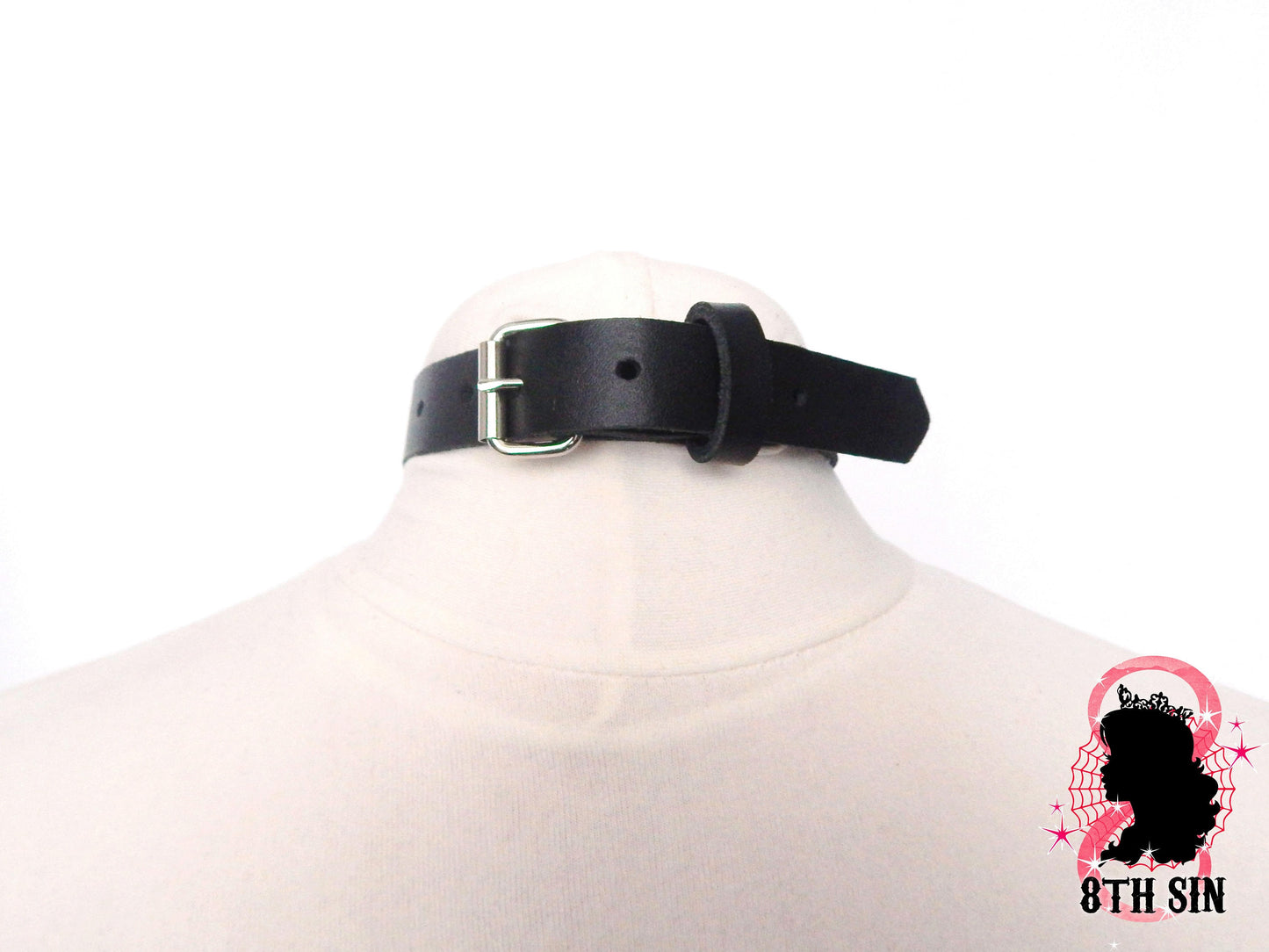Black O Ring and Amethyst Heart Choker - 8th Sin