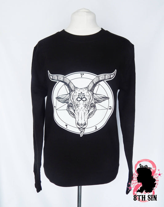 Black Baphomet Sweatshirt - 8th Sin