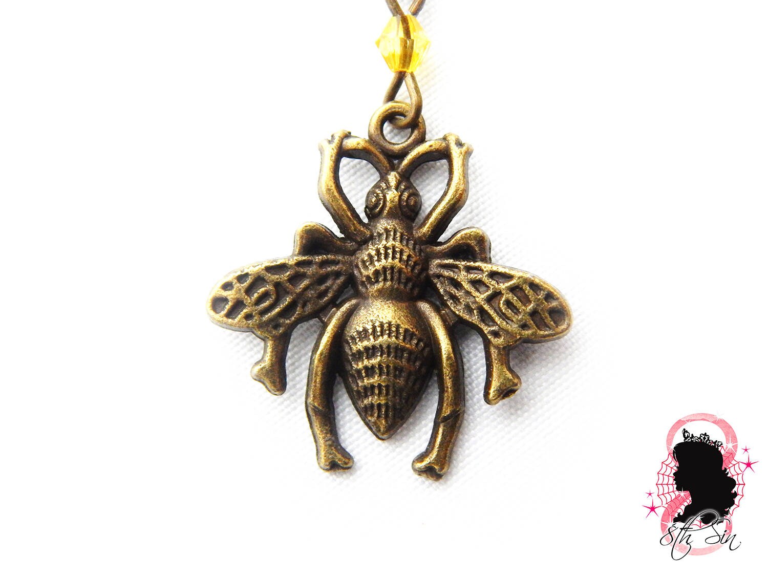 Antique Bronze Bee Earrings - 8th Sin